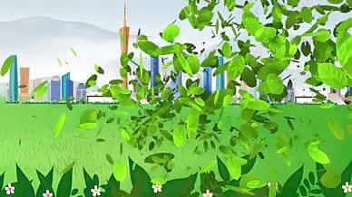 植树节公益插画片头视频的预览图